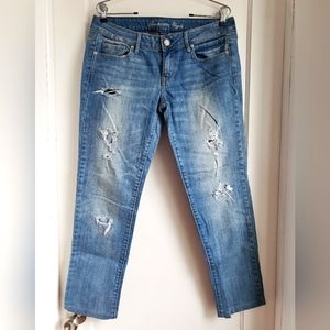 Skinny Jeans, Distressed American Eagle Blue Jeans, Size 10